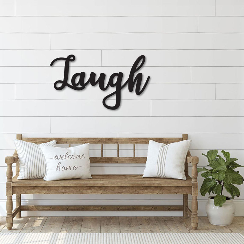 Winston Porter Cursive Word Laugh Sign Wall Décor Wayfair.ca